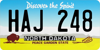 ND license plate HAJ248