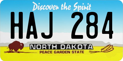 ND license plate HAJ284