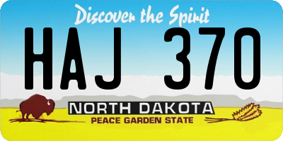 ND license plate HAJ370