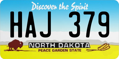 ND license plate HAJ379