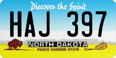 ND license plate HAJ397