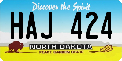 ND license plate HAJ424