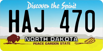 ND license plate HAJ470