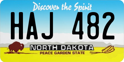 ND license plate HAJ482