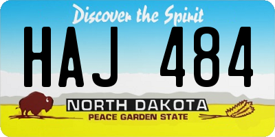 ND license plate HAJ484