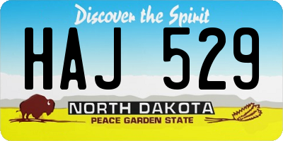 ND license plate HAJ529