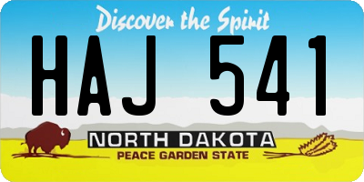 ND license plate HAJ541