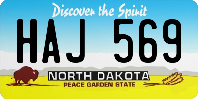 ND license plate HAJ569