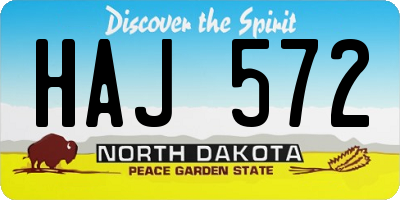 ND license plate HAJ572