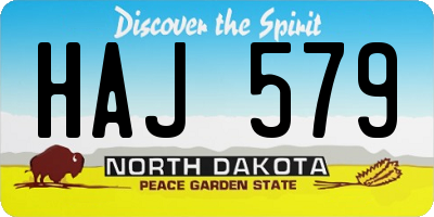 ND license plate HAJ579