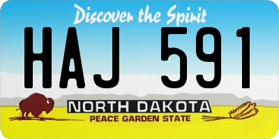 ND license plate HAJ591