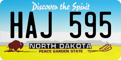 ND license plate HAJ595