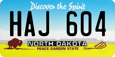 ND license plate HAJ604