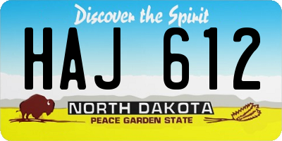 ND license plate HAJ612