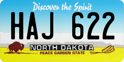 ND license plate HAJ622