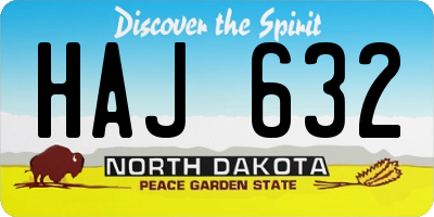 ND license plate HAJ632