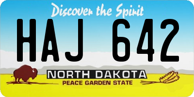 ND license plate HAJ642