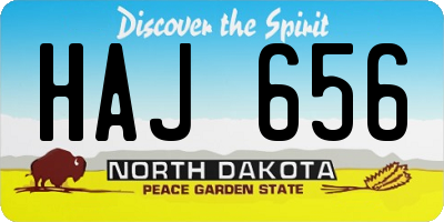 ND license plate HAJ656