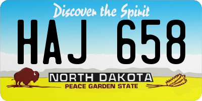 ND license plate HAJ658