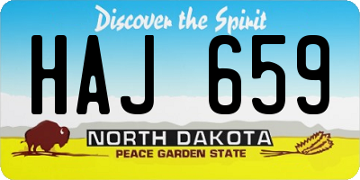 ND license plate HAJ659