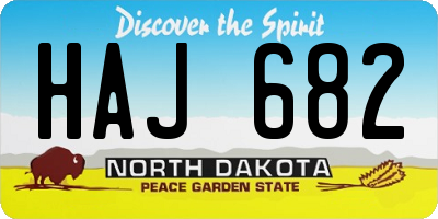 ND license plate HAJ682