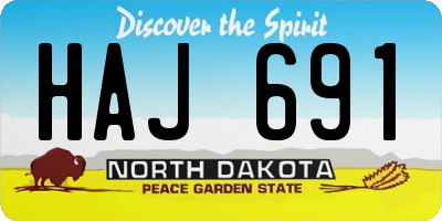 ND license plate HAJ691