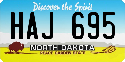 ND license plate HAJ695