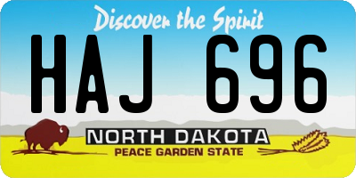 ND license plate HAJ696