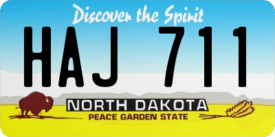 ND license plate HAJ711