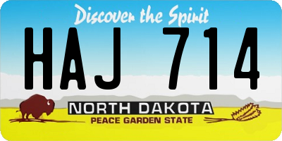 ND license plate HAJ714