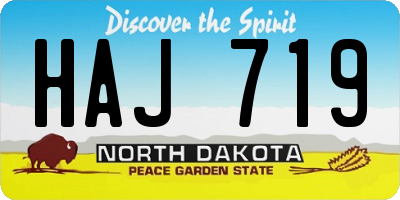 ND license plate HAJ719