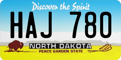 ND license plate HAJ780