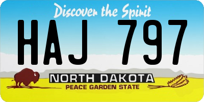 ND license plate HAJ797