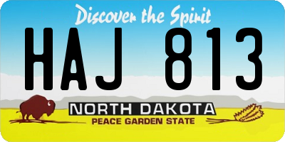 ND license plate HAJ813