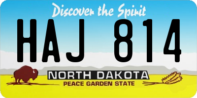 ND license plate HAJ814