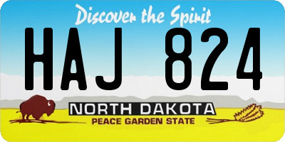 ND license plate HAJ824