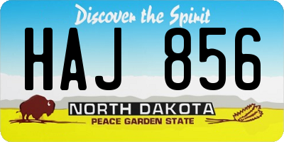 ND license plate HAJ856