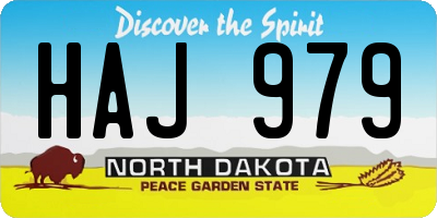 ND license plate HAJ979