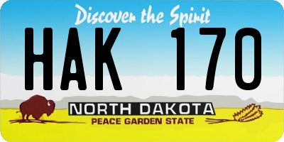 ND license plate HAK170