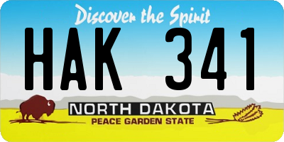 ND license plate HAK341