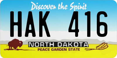 ND license plate HAK416