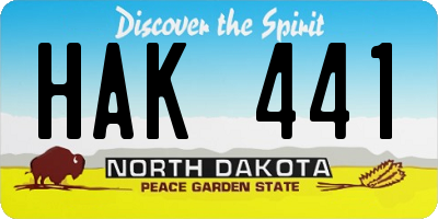 ND license plate HAK441