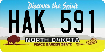 ND license plate HAK591