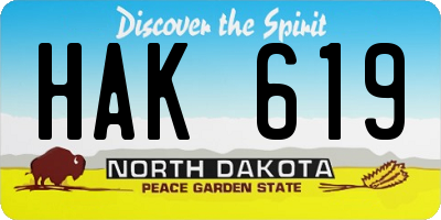 ND license plate HAK619