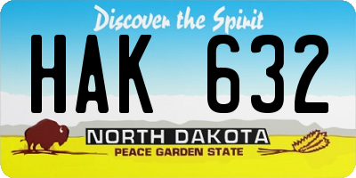 ND license plate HAK632