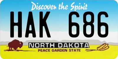 ND license plate HAK686