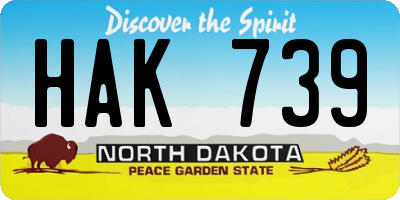 ND license plate HAK739