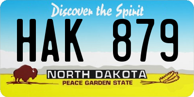 ND license plate HAK879