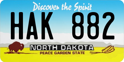 ND license plate HAK882