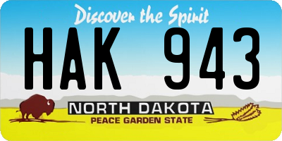 ND license plate HAK943